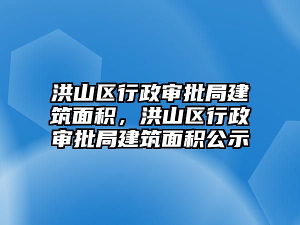 洪山區行政審批局建筑面積，洪山區行政審批局建筑面積公示